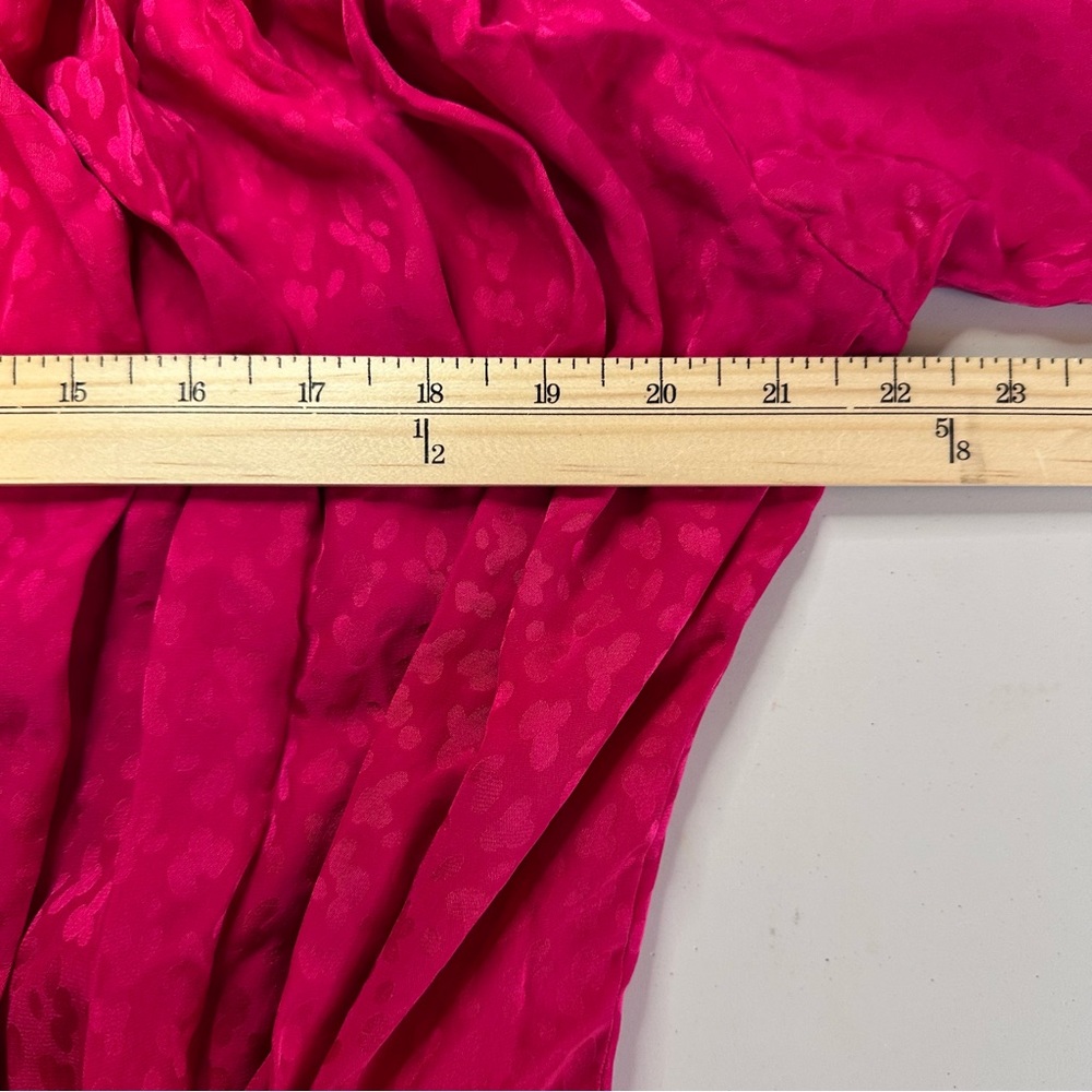 Vintage ARGENTI Silk Top Skirt Set  Sz10‎ Short Sleeve Cinch Waist Pink READ - Picture 8 of 16